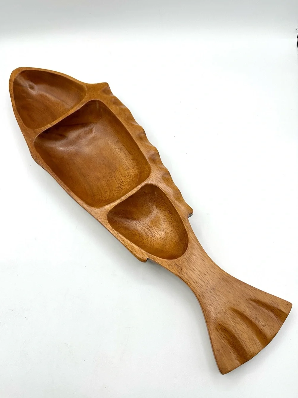 Leilani Monkey Pod 3 sectioned Serving Tray.